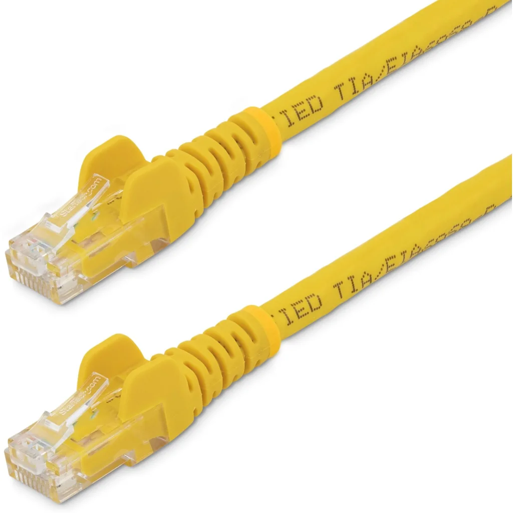 Cable Red StarTech Cat6 UTP RJ45 1 24 AWG ft, 30cm sin enganche Color Amarillo