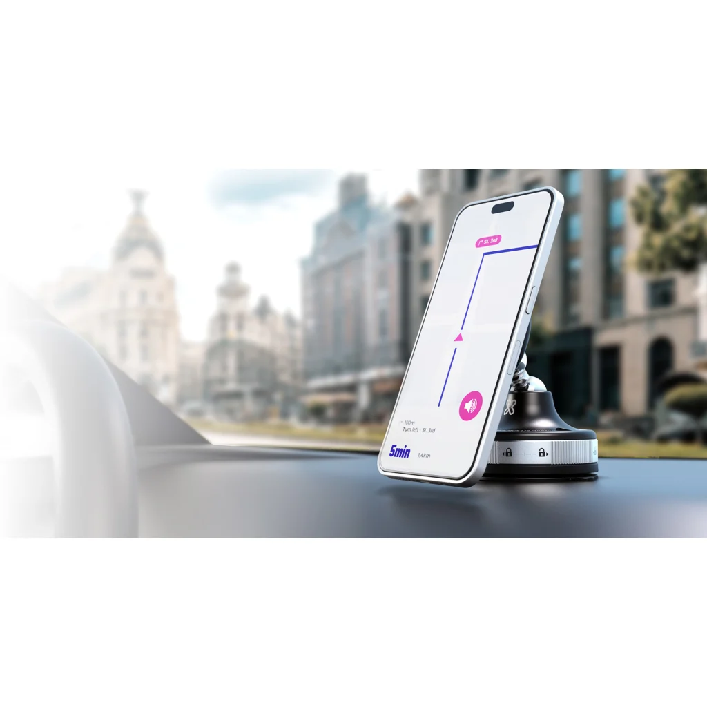 Imagen 16 de Klip Xtreme - Car wireless charging holder - 15 Watt - 24 pin USB-C - Cellular phone / Wireless earbuds / Apple AirPods / Apple Watch - Wireless - Para Smartphones - Vacuum Articulated