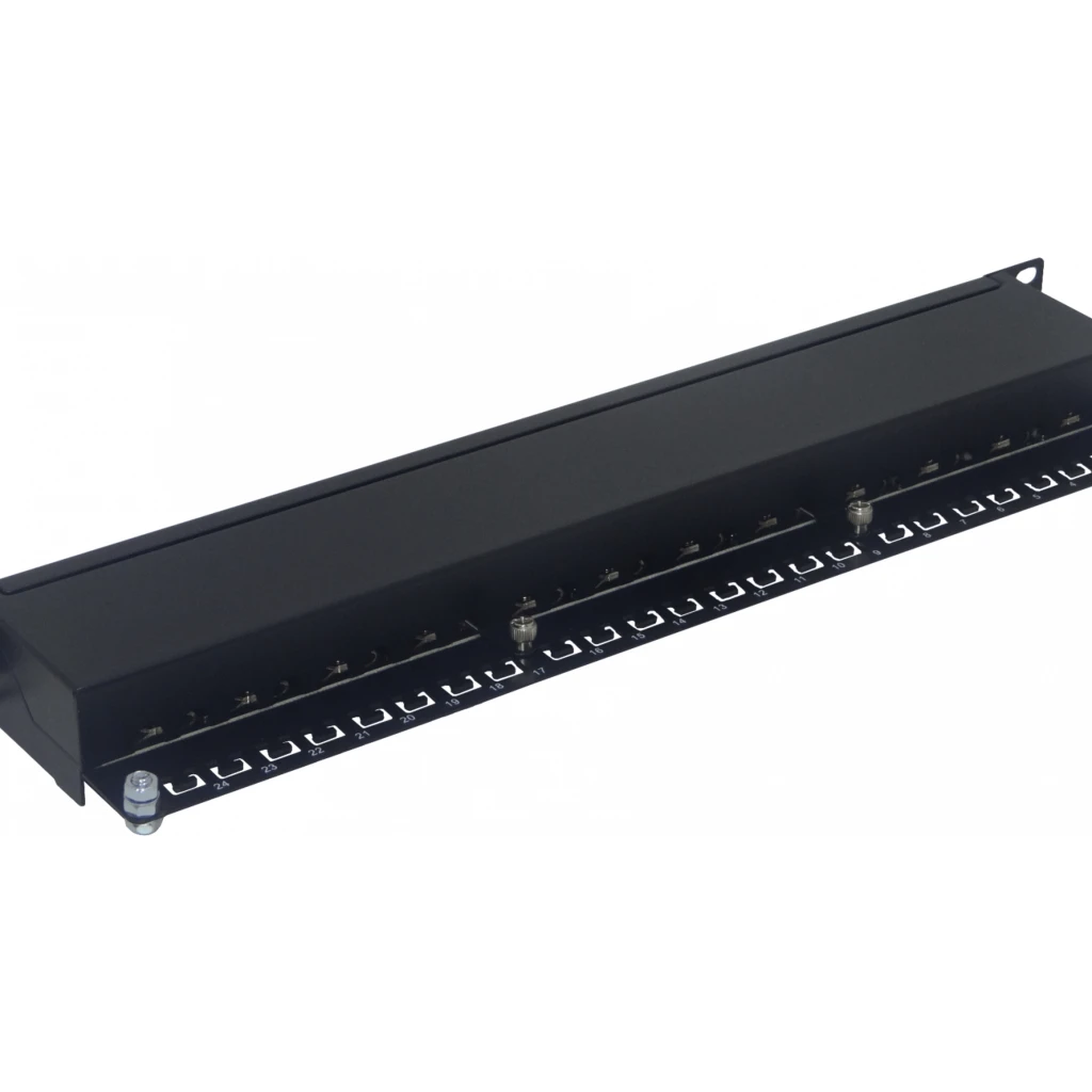 Imagen 1 de LINKMADE 24-RJ45 CAT6 FTP SFTP BLINDADO PATCHPANEL 1U Certificacion-UL