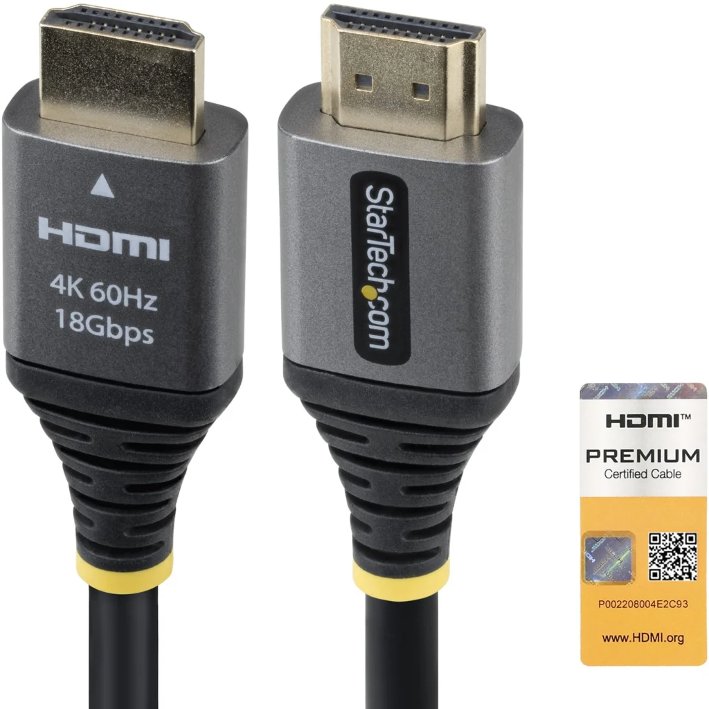 Cable HDMI v2.0 M/M 4K 60Hz con Ethernet Certificado 2mts 6ft - StarTech