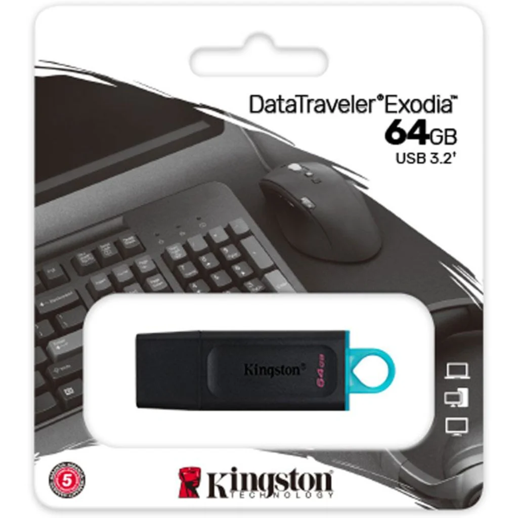 Pendrive 64GB Kingston DataTraveler Exodia USB 3.2 Color Azul