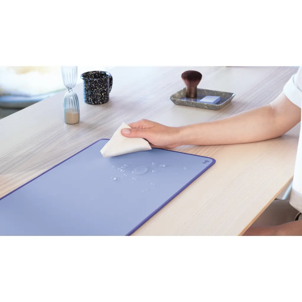 Imagen 5 de Mouse Pad Gamer Logitech Desk Mat Studio, 300*700*2mm Poliéster reciclado Lila