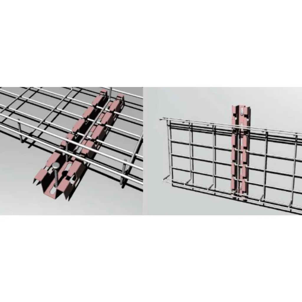 Imagen 3 de LINKCHIP Soporte Base 125x7x3cm p/Escalerilla Canasto Malla Hilo