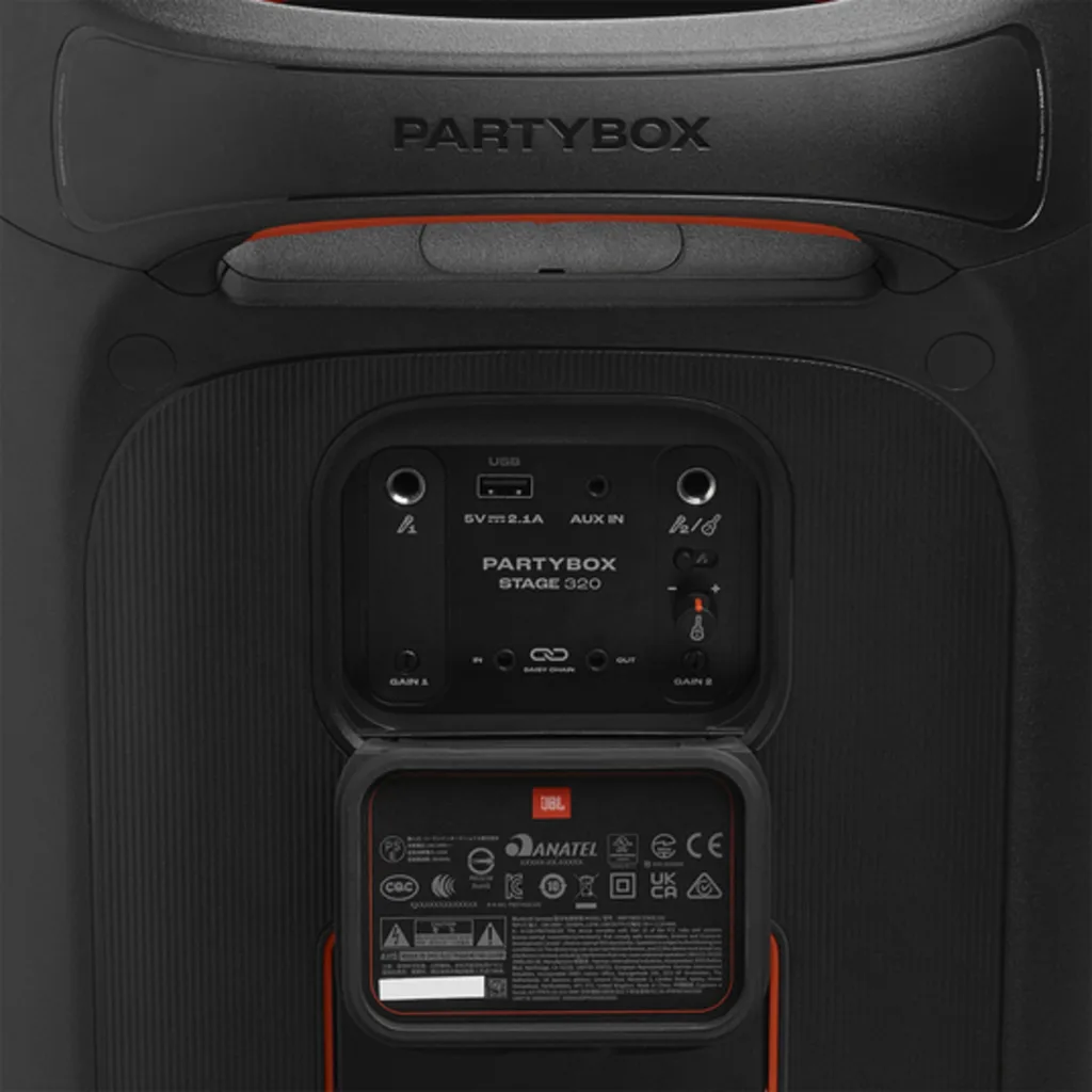 Imagen 7 de Parlante Karaoke JBL PartyBox Stage 320 Conectividad Inalámbrica BT IPX4 Negro