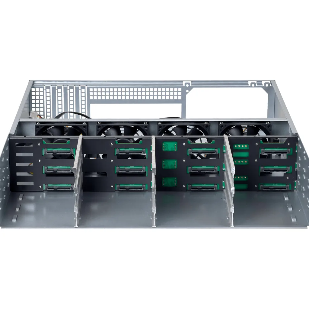Imagen 6 de LINKMADE 2U Storage Case p/Rack 12x3,5-Hotswap MATX req/Fuente-ATX