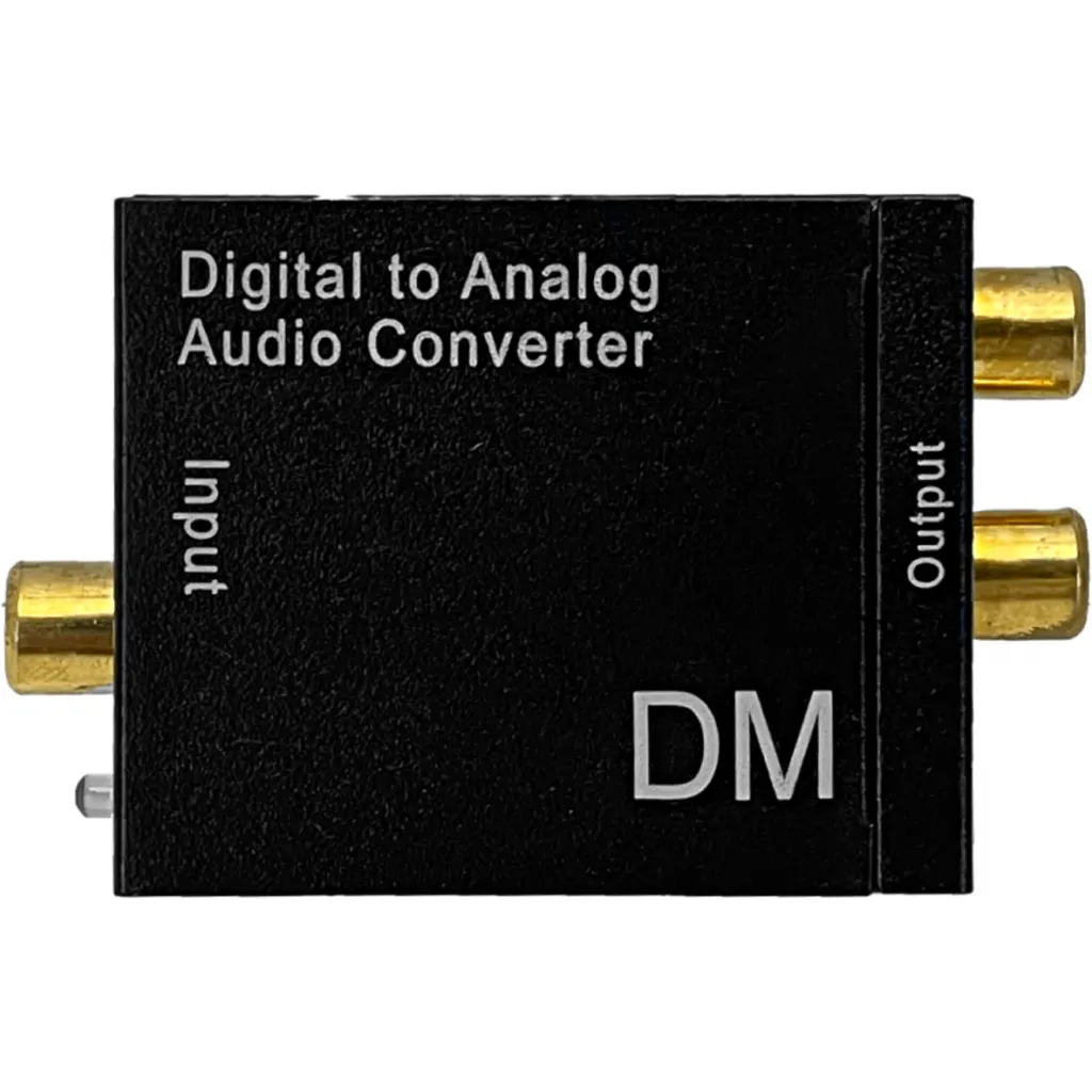 Imagen 1 de Convertidor Audio Optico-Toslink/Coaxial a 2-RCA-H 51x42x26mm req5V