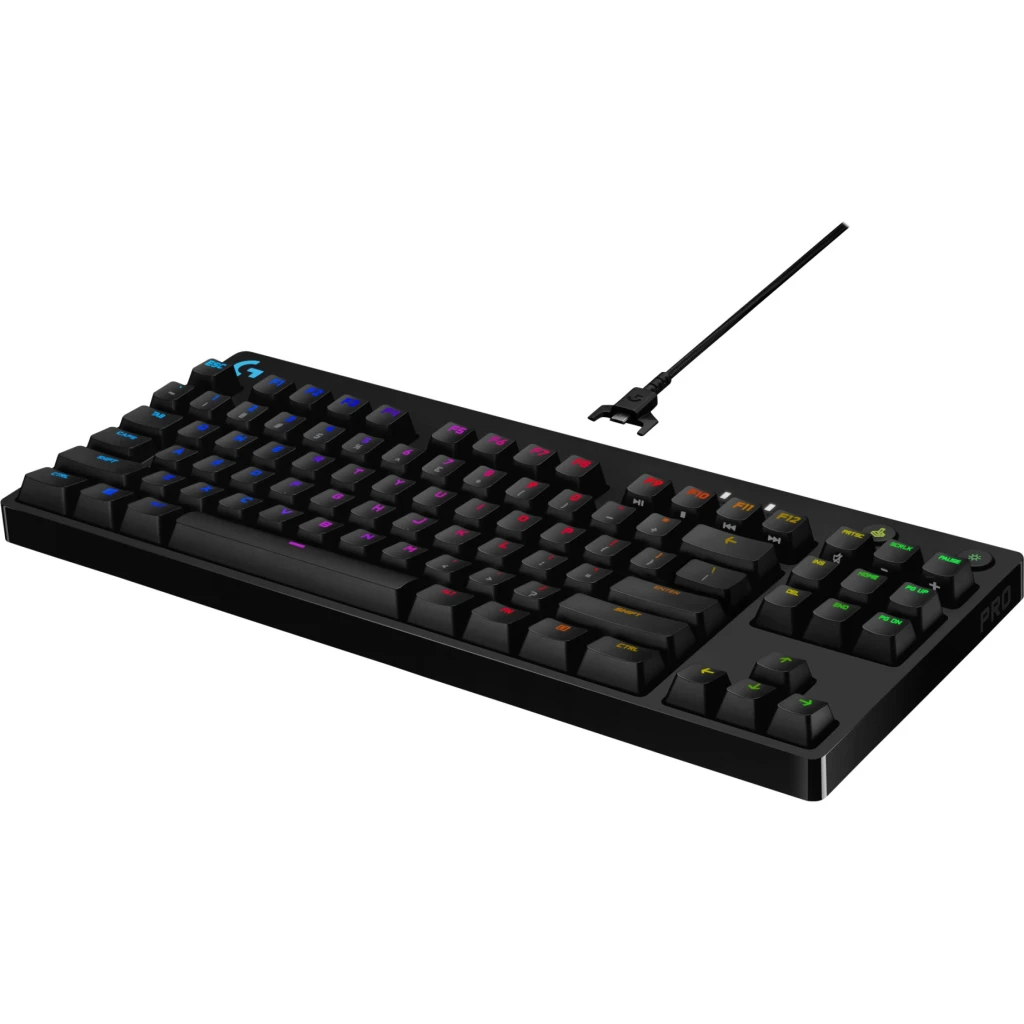 Imagen 6 de Teclado Gamer Alámbrico Logitech G Pro RGB Mecánico Switch GX Blue Color Negro