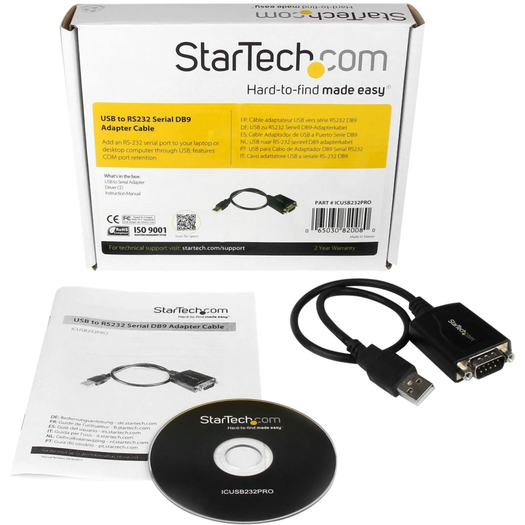 Imagen 3 de Adaptador USB 2.0 Tipo-A a Serial DB9 RS232 M/M 1ft 0.3mt Negro - StarTech