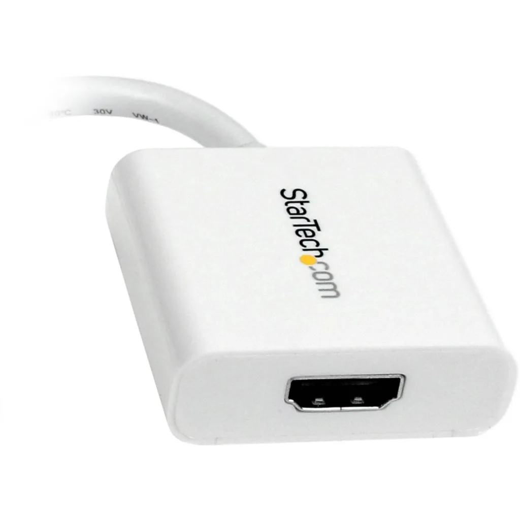 Imagen 1 de Adaptador MiniDisplayPort a HDMI 1920*1080 Color Blanco Longitud 12 cm