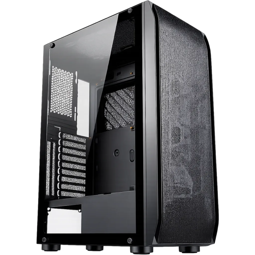 Imagen 1 de Gabinete Gamer EsGaming Y03, MediaTorre 2*USB2.0 USB3.0 4*FAN ARGB V.Temp. Negro