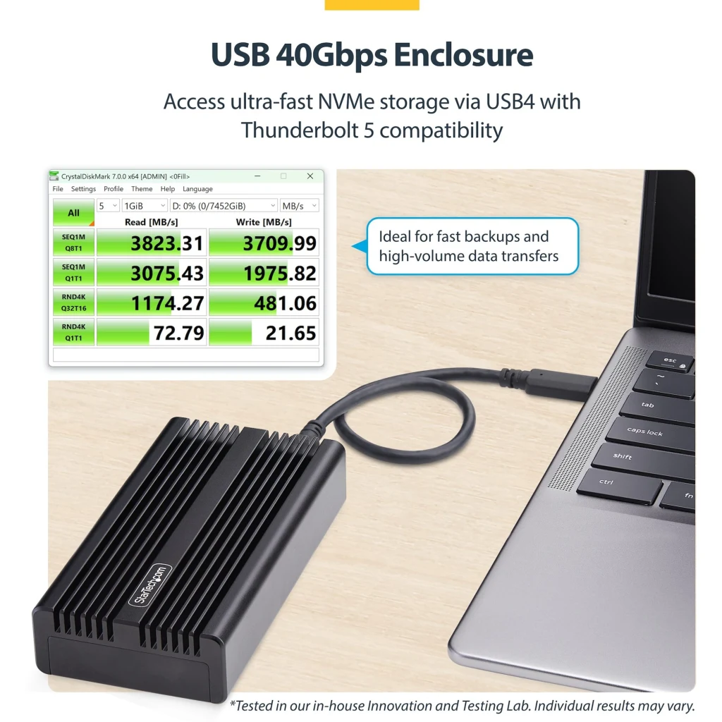 Imagen 1 de Caja USB4 NVMe M.2 - Caja para SSD
