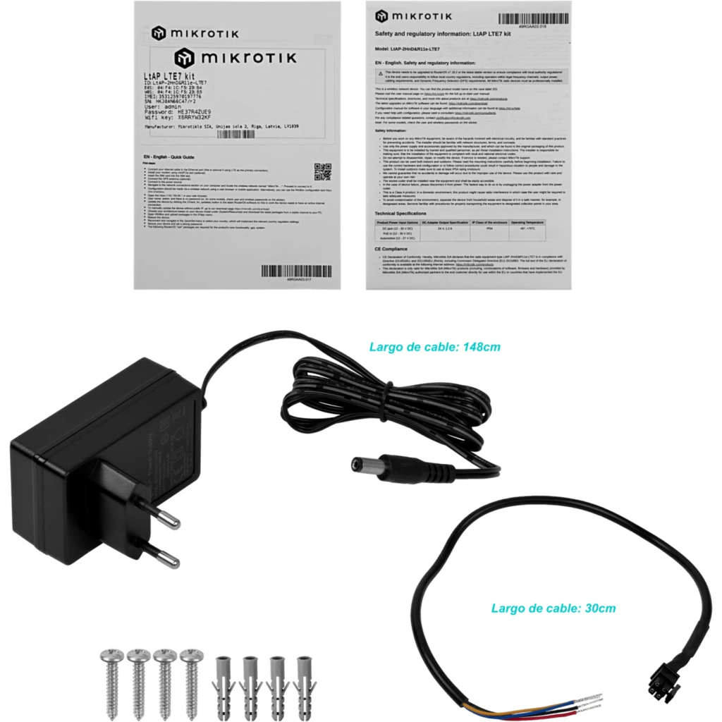Imagen 7 de MIKROTIK CAT6-LTE/4G 2-Sim 2-miniPCIe GPS 2,4GHz 2x2-2dBi 1-1000