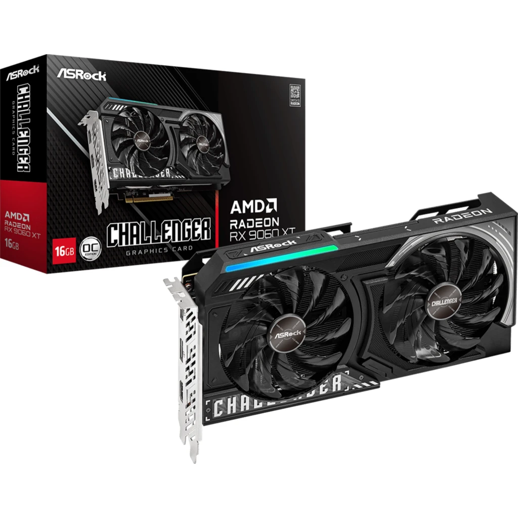Tarjeta de Video AsRock AMD Radeon RX 9060 XT Challenger 16GB GDDR6 2*DP HDMI
