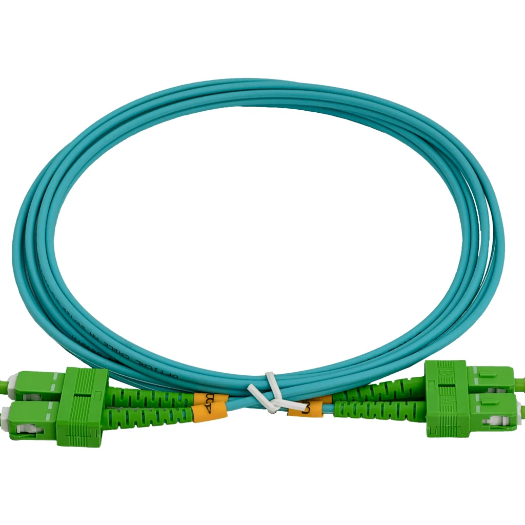 Imagen 1 de 2mt SC/APC-SC/APC OM3 Multimodo MM Duplex Jumper Fibra LSZH