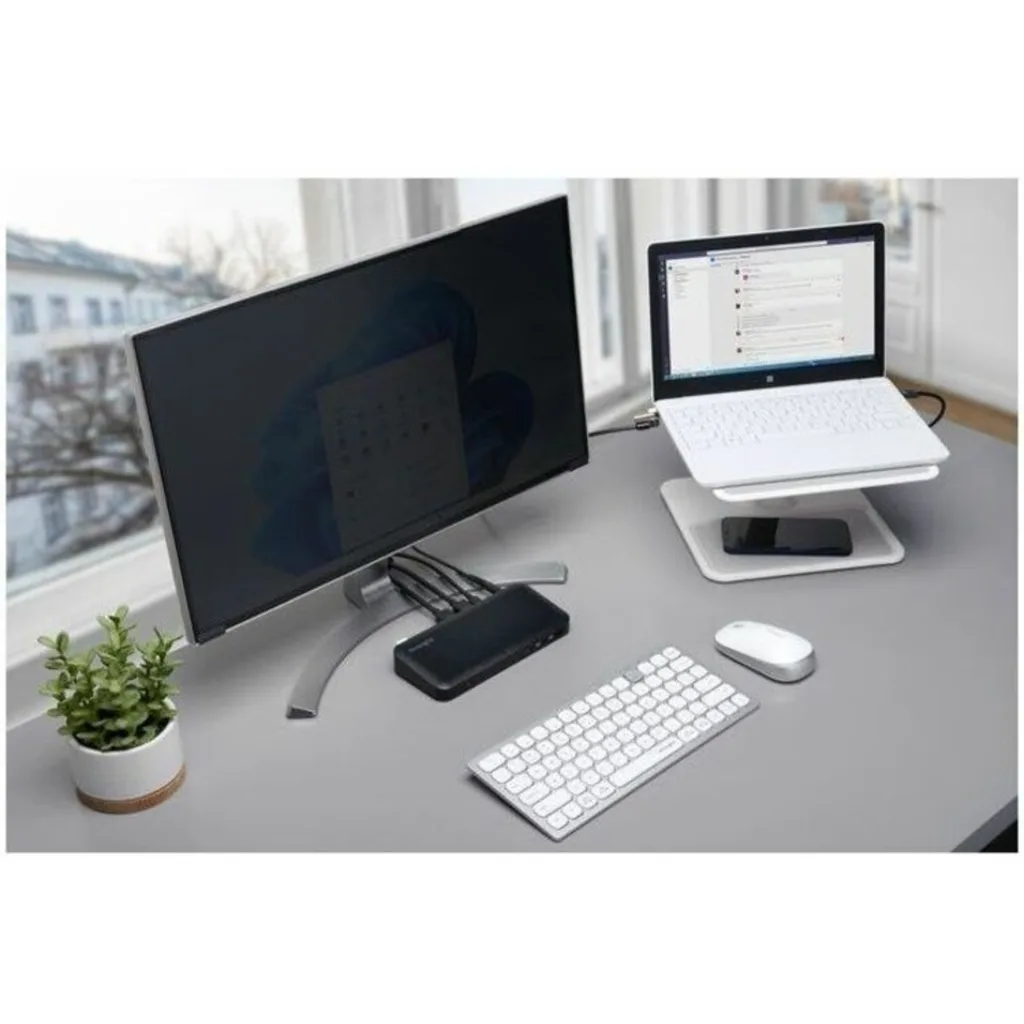 Imagen 1 de Teclado Inalámbrico Compacto Kensington K75504ES, Dual Wireless Bluetooth Blanco