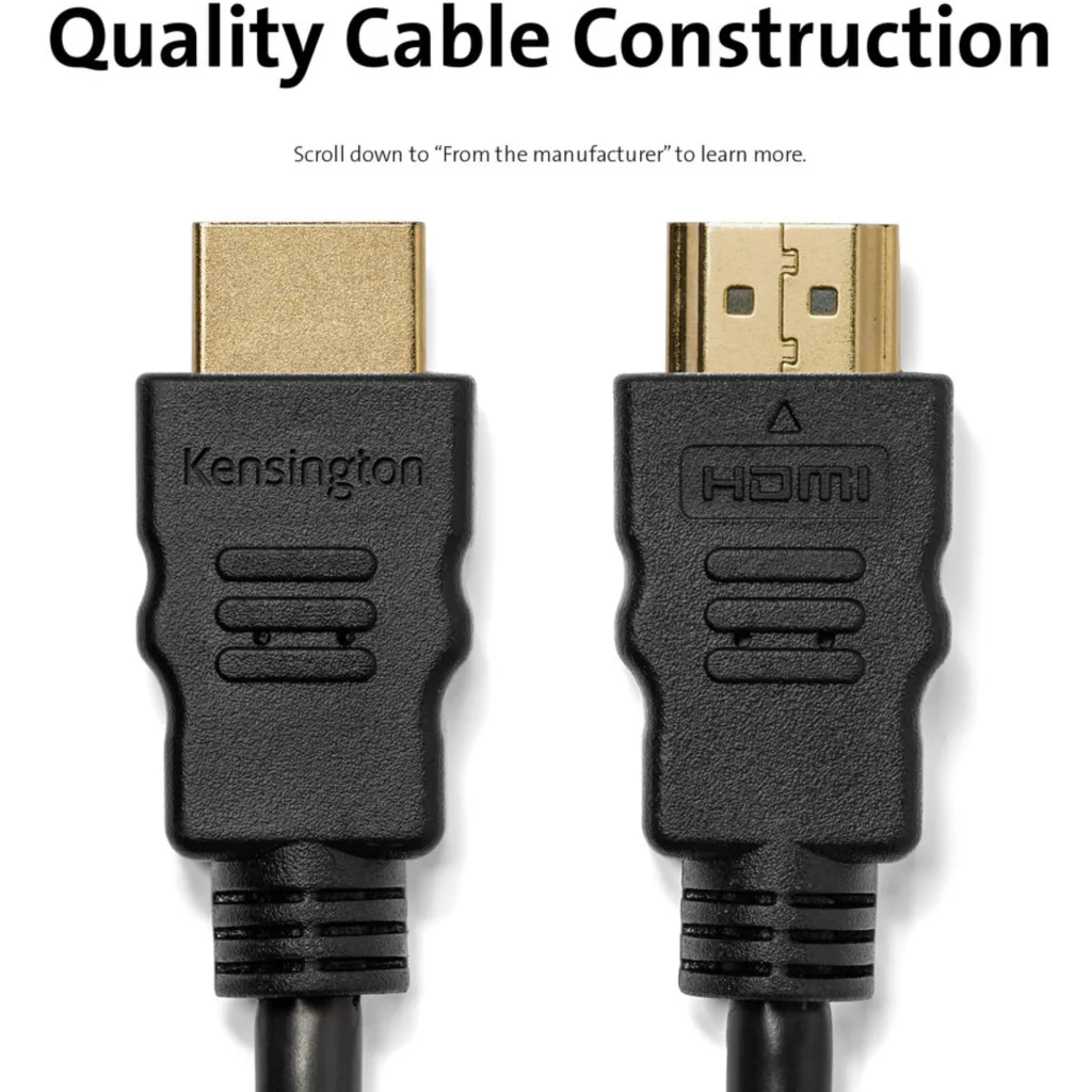 Imagen 11 de Cable HDMI Macho a HDMI Macho V2.0 Longitud 1.8mts Color Negro - Kensington