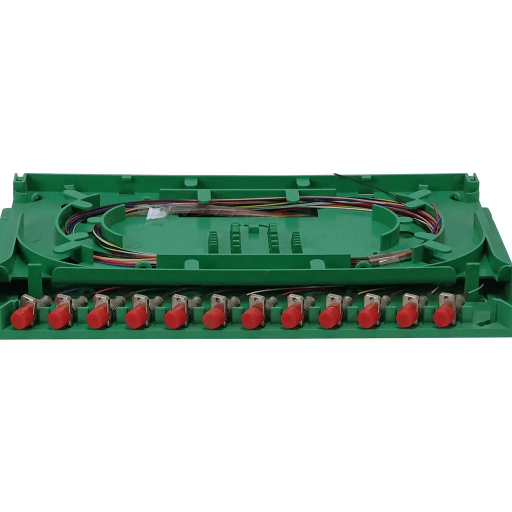 Bandeja 12-FC/UPC para Cabecera tipo ODF incluye pigtails-SM y coplas