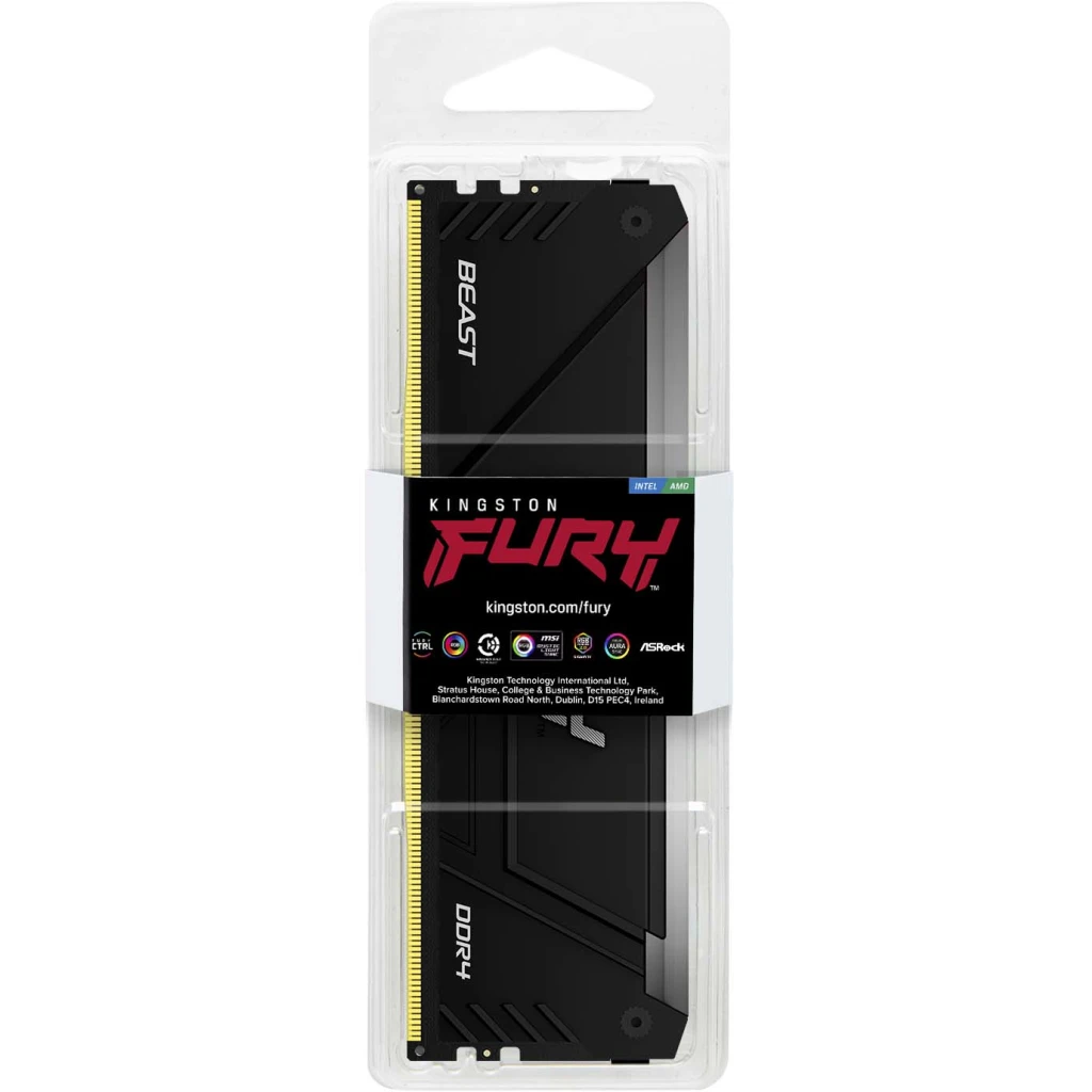 Imagen 2 de Memoria RAM 16GB DDR4 3600MHz DIMM CL18 Non-ECC 1.35V 288p - Kingston Fury RGB