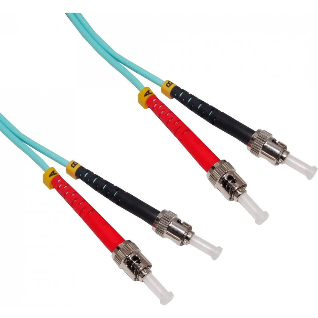 Imagen 1 de 3mt ST-ST OM3 Multimodo MM Duplex Jumper Fibra 3.0mm 50/125um LSZH 