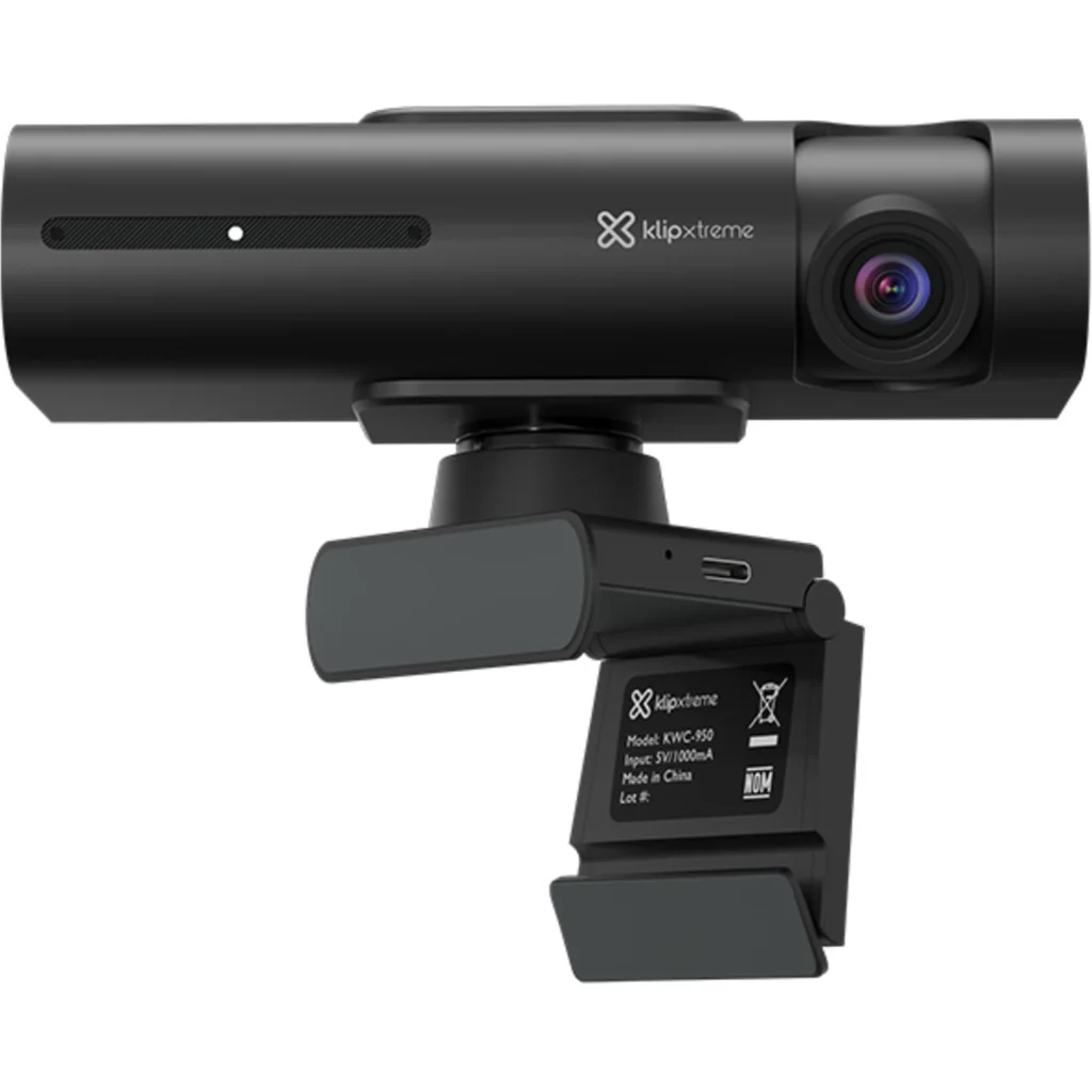 Imagen 3 de Cámara Web KlipX KWC-950, 4K UHD, Seguimiento IA 2 Micrófonos USB-C Negro
