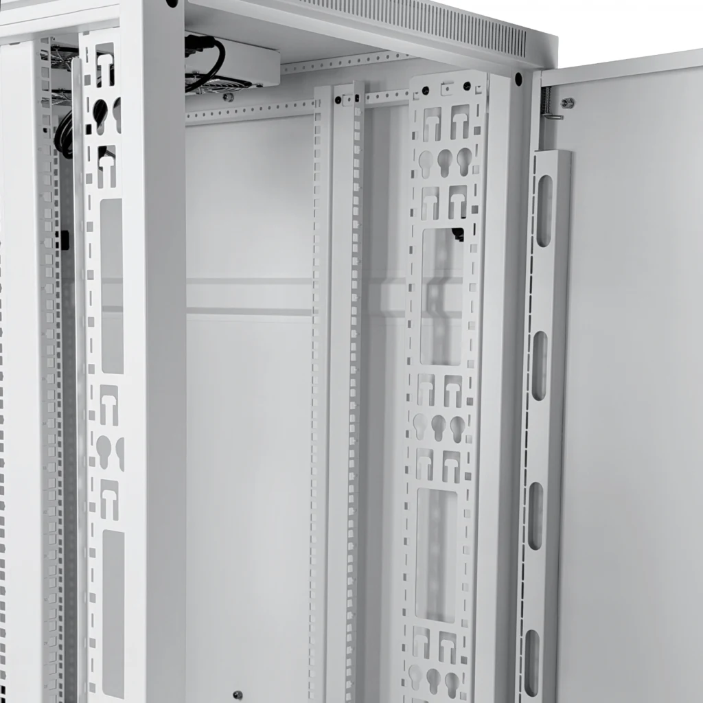 UBIQUITI Puerta-Vidrio 42U 1000mm 100cm-Fondo Rack Blanco Ventilador