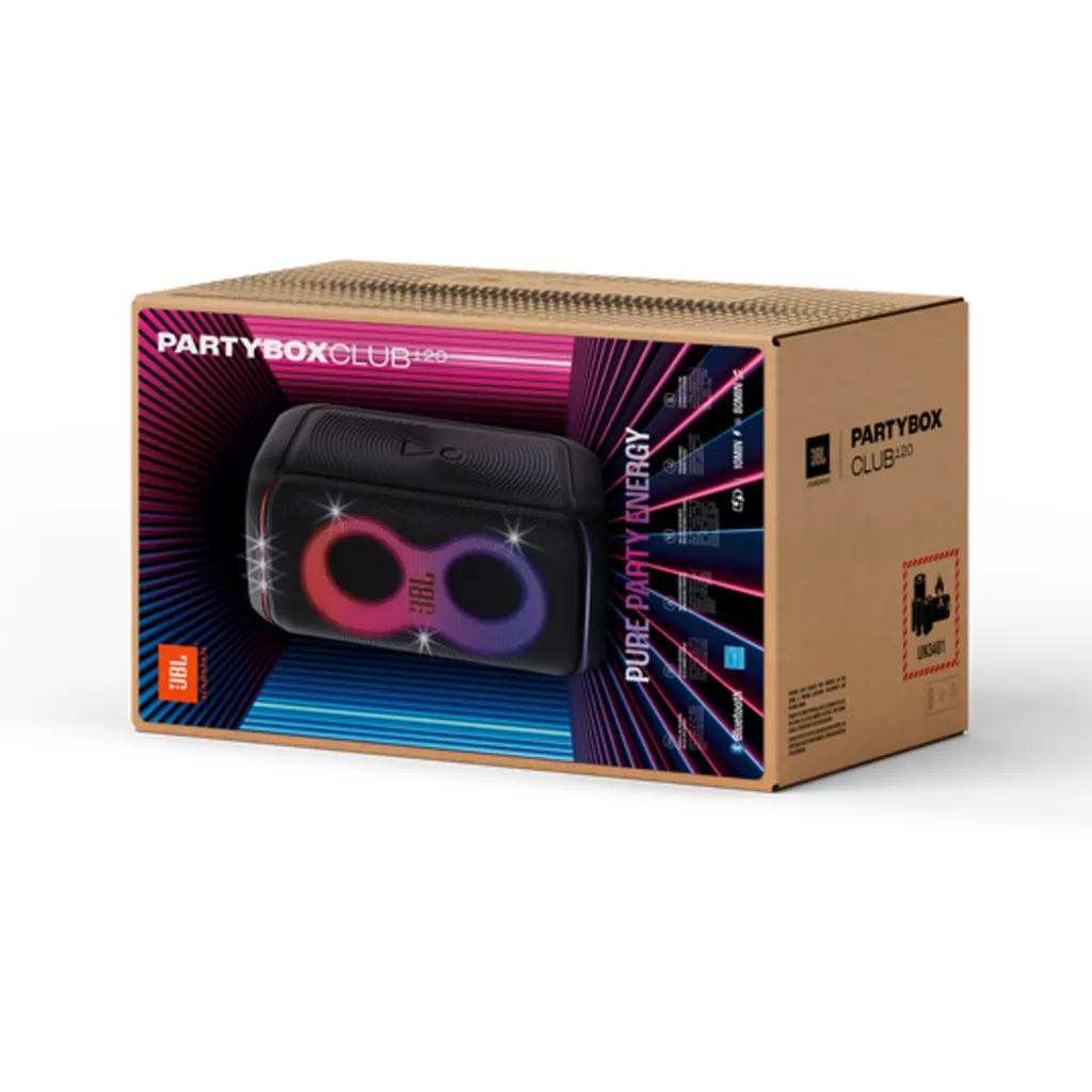 Imagen 11 de Parlante Portátil JBL Partybox Club 120, 160W RMS Bluetooth5.3 Aux JackMic Negro