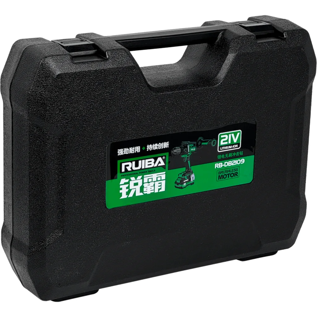 Imagen 4 de RUI Taladro inalambrico Percutor 1,5-13mm + 2 Bateria-Litio 21V 4Ah