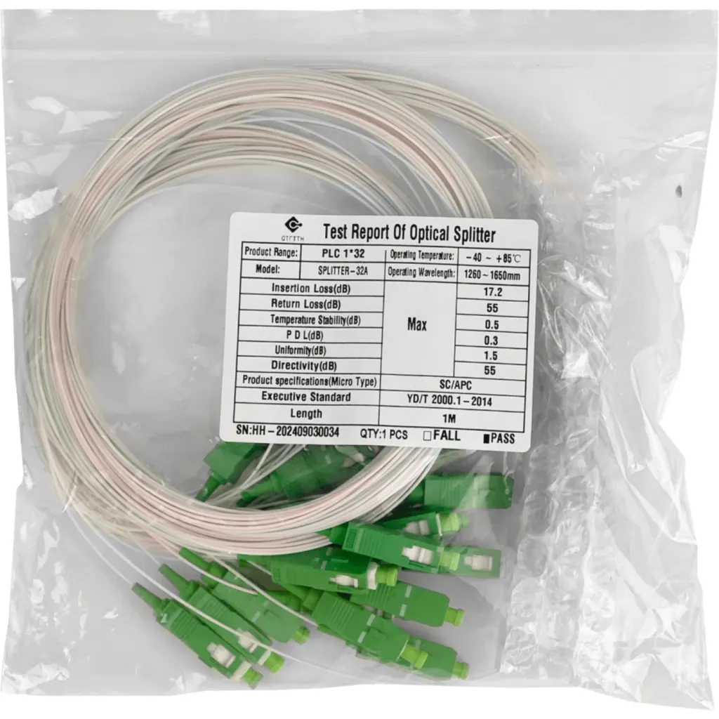 1x32 SC/APC Divisor PLC p/GEPON/GPON G657A1 0,9mm 1260-1650nm