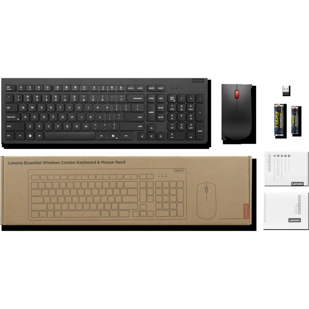 Imagen 4 de Kit Teclado Mouse Inalámbrico Lenovo Essential Gen2 Teclado Español(sin bateria)