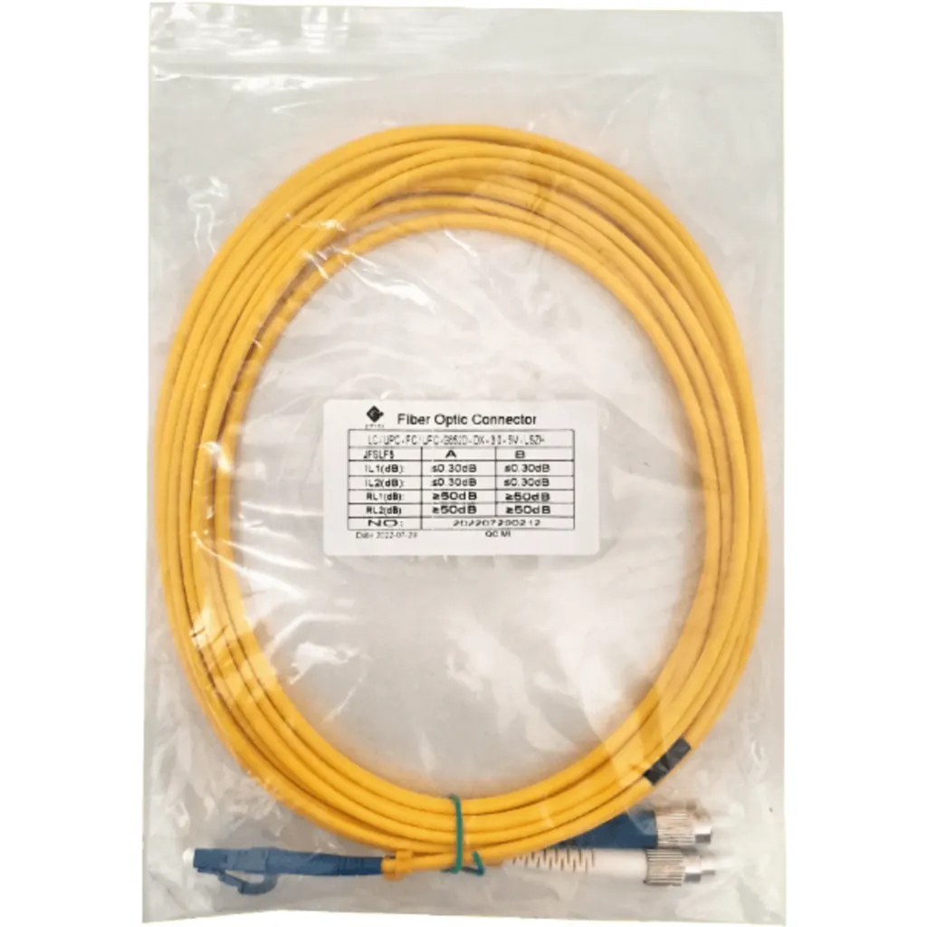 5mt LC-FC MonoModo SM Duplex Jumper Cable Fibra 9/125um LSZH