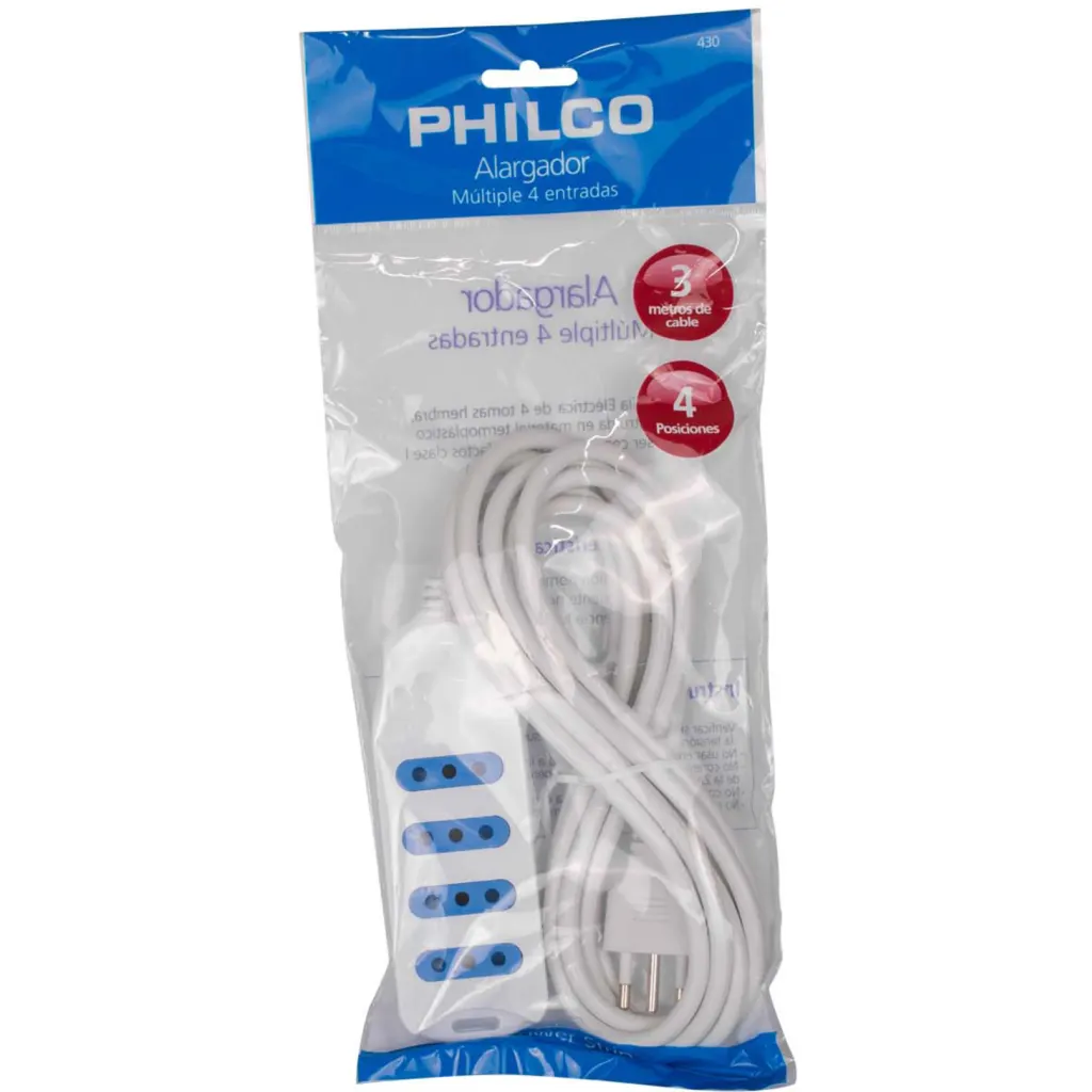 Imagen 1 de EXT. MULTIPLE 4 POS. 3.00 MTS BLANCA PHILCO