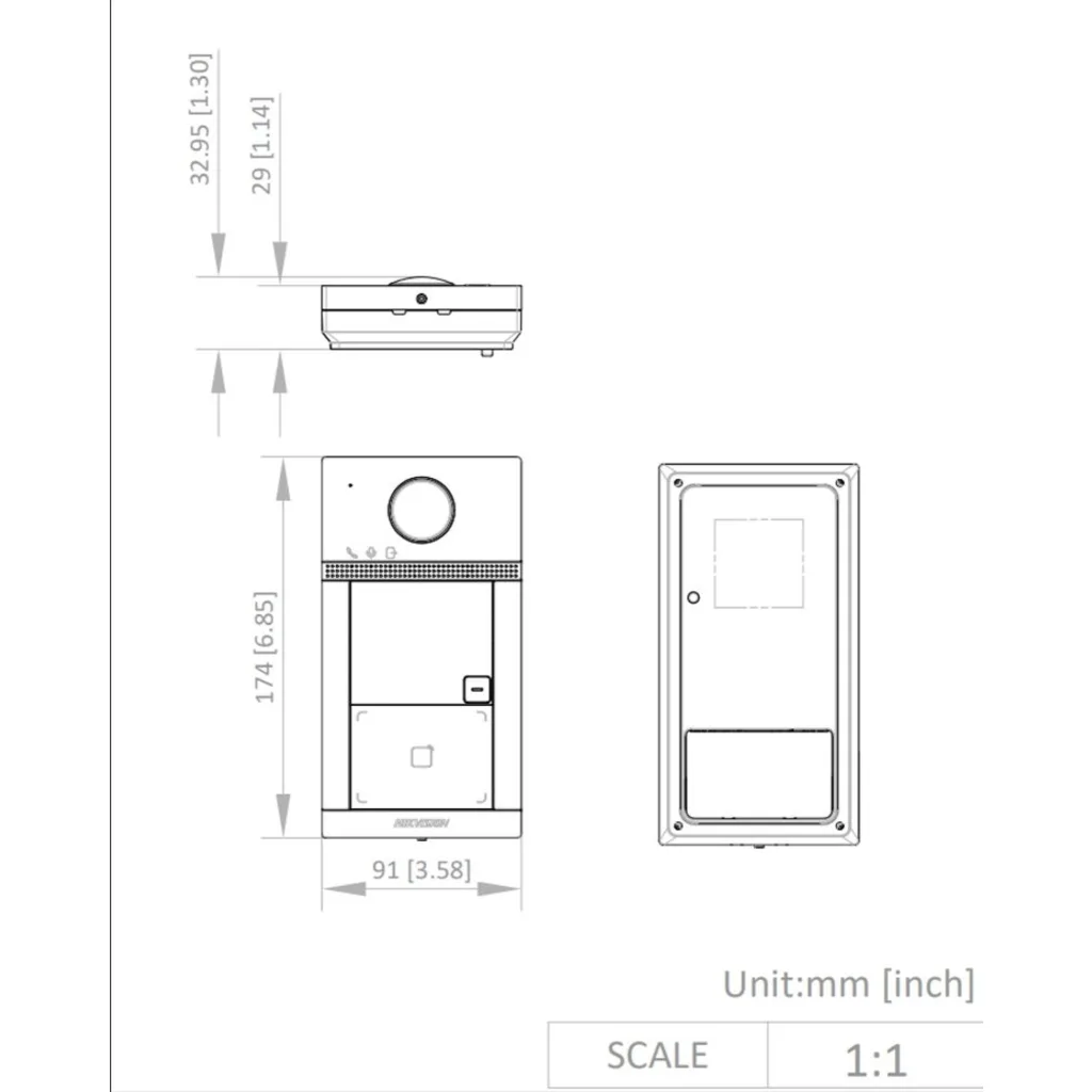 Imagen 1 de Video Portero Hikvision con / Lector de Tarjetas RFID / Ethernet