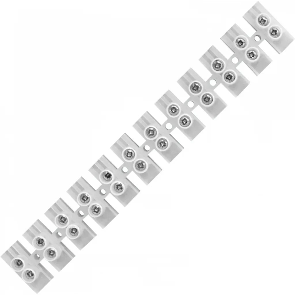Imagen 2 de 60-Ampere 13,3mm2 12-Pares Regleta-Tornillos 380V 60A-Max 180x26x22mm