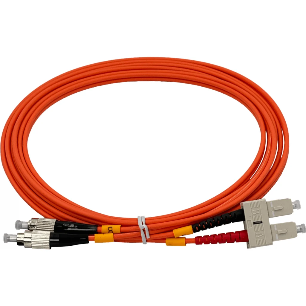 Imagen 1 de 3mt SC-FC OM1 MultiModo MM Duplex Jumper Fibra 62.5/125um LSZH 