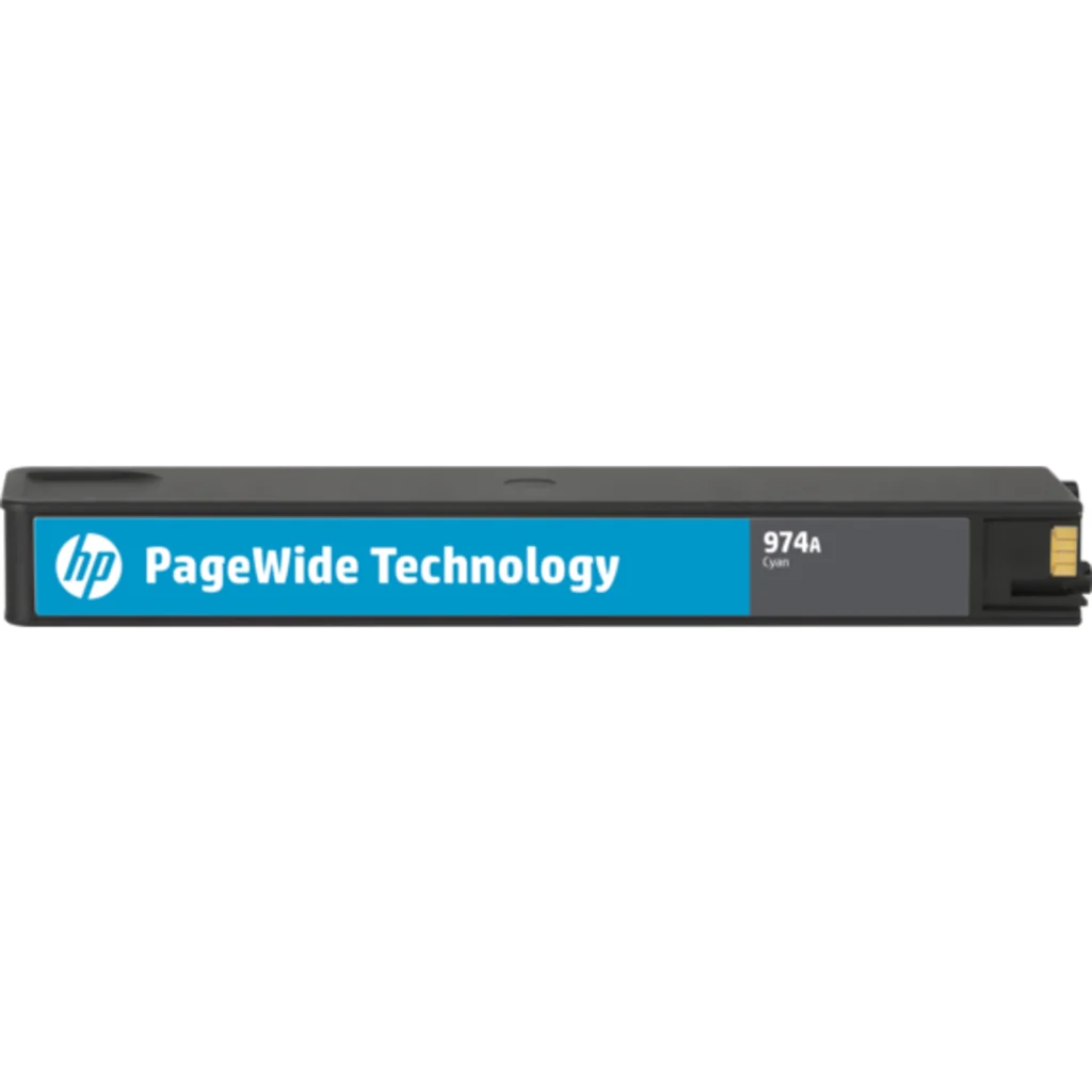 Imagen 1 de Cartridge HP 974A PageWide Cian para Impr PageWide 352/377/452/477, 3000Pág