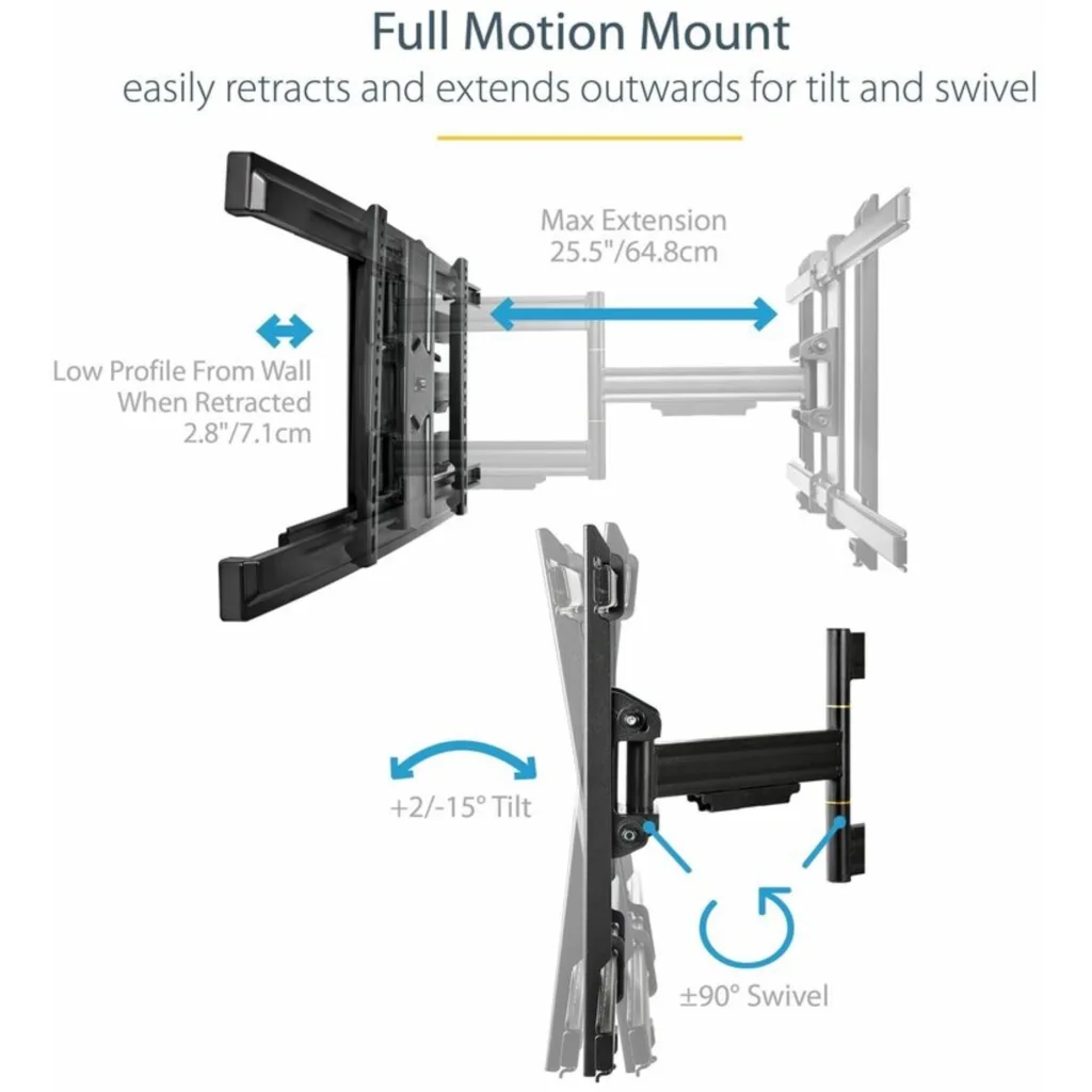 Imagen 2 de Soporte a Pared Articulado para TV hasta 80" 45kg VESA con Brazo - StarTech