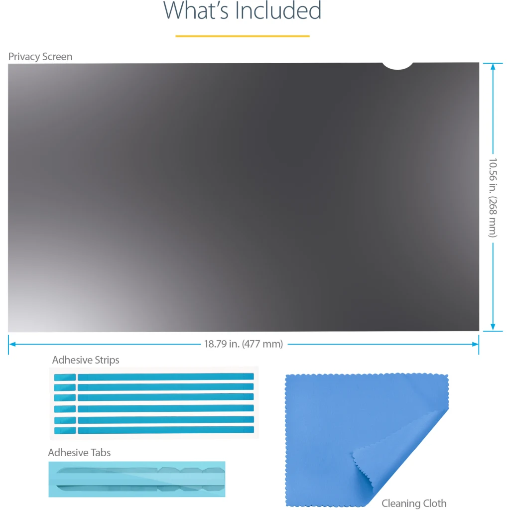 Imagen 7 de Filtro de Privacidad StarTech para Pantallas LCD Unv de 21.5" 16:9 Visión +/-30°
