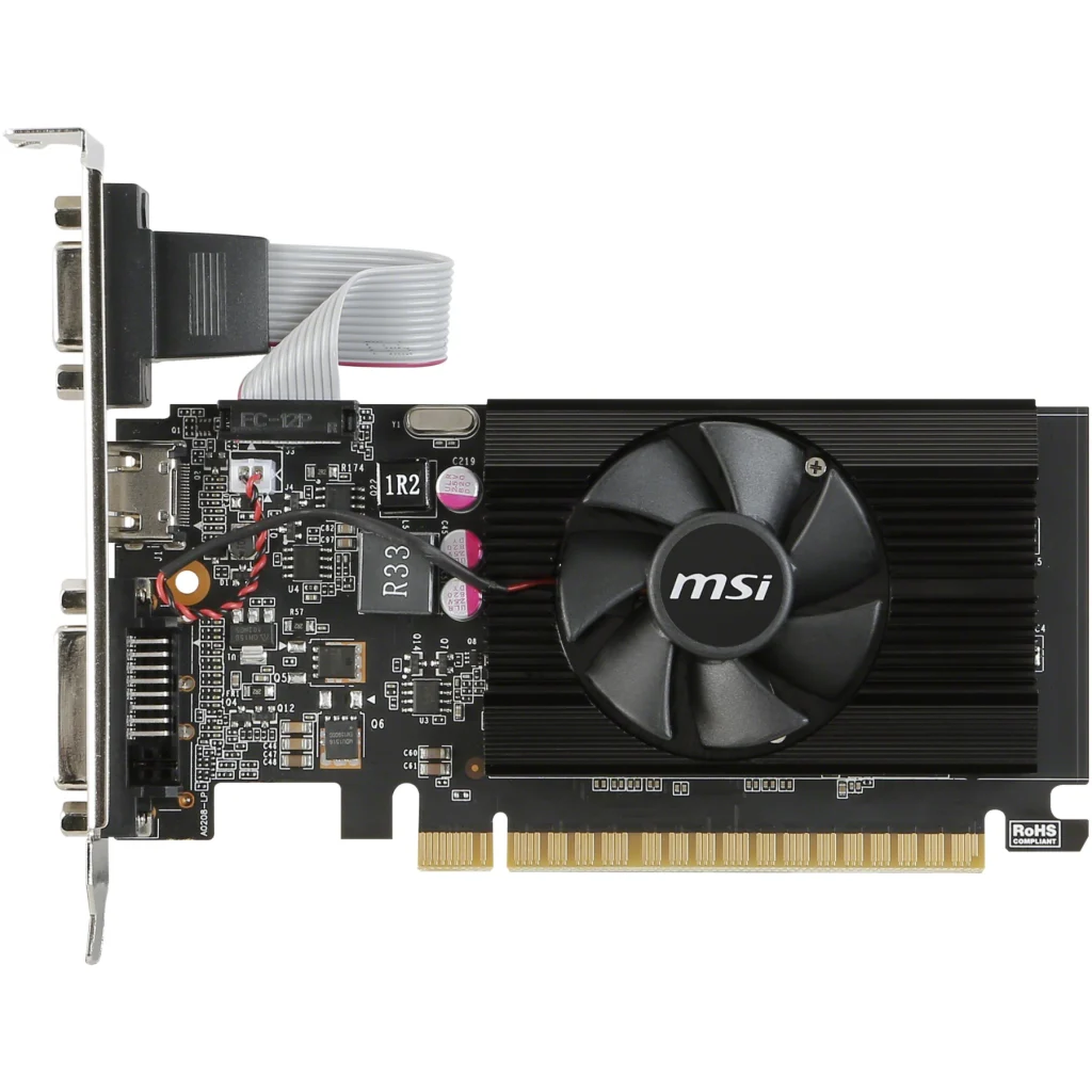 Imagen 6 de Tarjeta de Video MSI NVIDIA GF GT-710 2GB 64bit GDDR3 DVI HDMI VGA  Low Profile