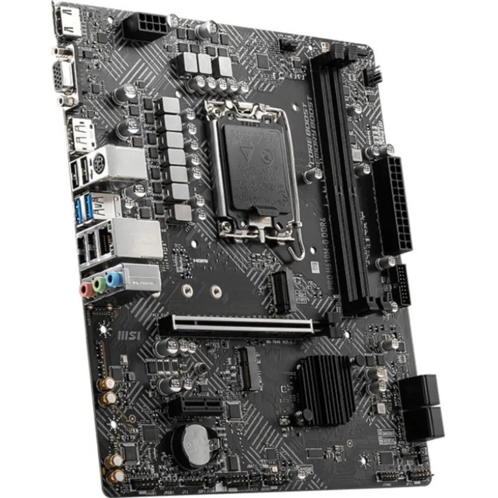 Imagen 4 de Tarjeta Madre MSI PRO H610M-G DDR4 LGA1700 12°G 2*DDR4 M.2 DP HDMI VGA PS2 mATX