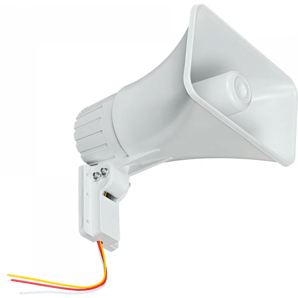 Imagen 3 de Sirena Blanca 30W 12VDC 118dB watt doble tono exterior 12V