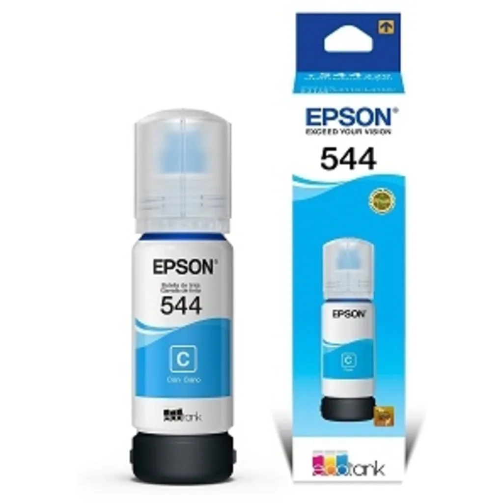 Botella de Tinta Epson T544 Color CYAN para EcoTank L3110 (65ml) 7500 Pag.