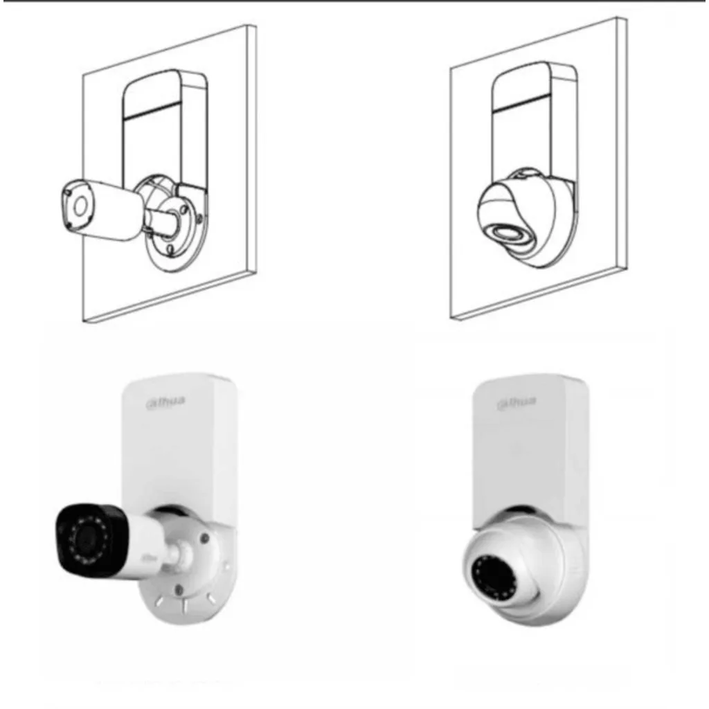 DAHUA Caja Union Plastica Soporte Camara CCTV Accesorio DH-PFA12A