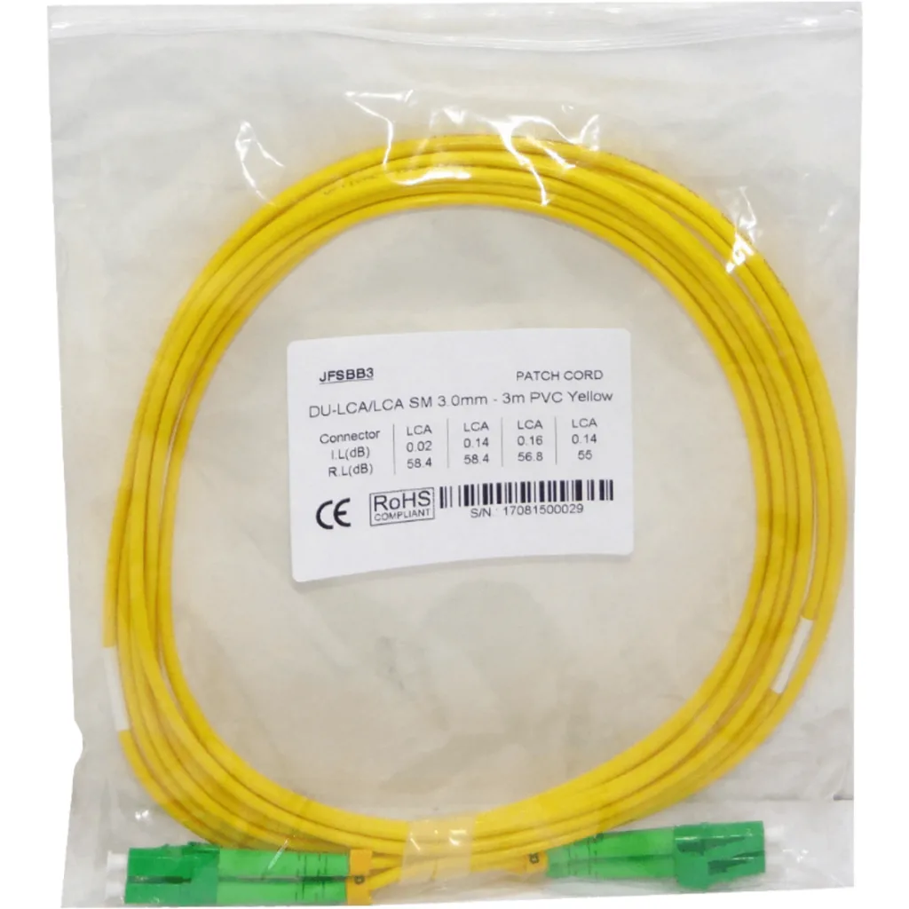 Imagen 1 de 3mt SM LC/APC-LC/APC MonoModo SM Duplex Jumper Cable Fibra 3.0mm 9/125