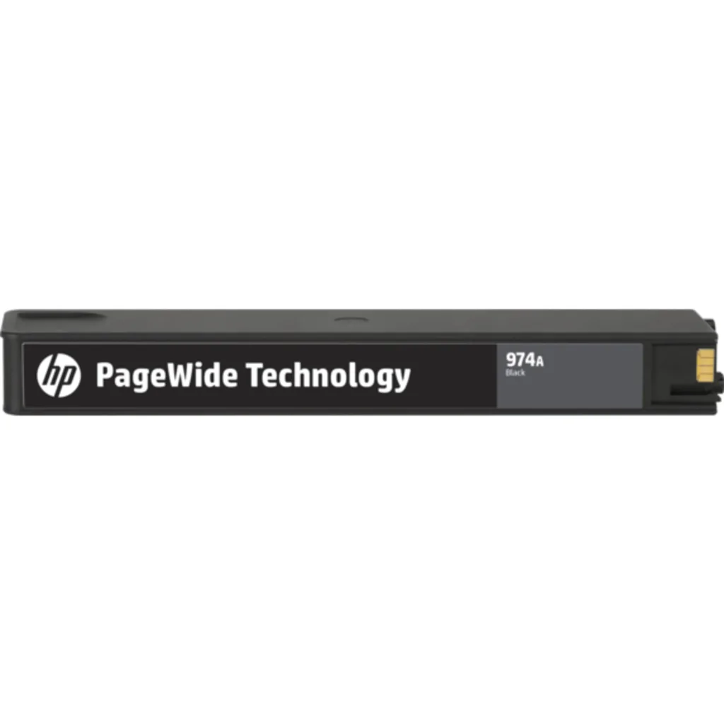 Imagen 1 de Cartridge HP 974A PageWide Negro para Impr PageWide 352/377/452/477, 3500Pág