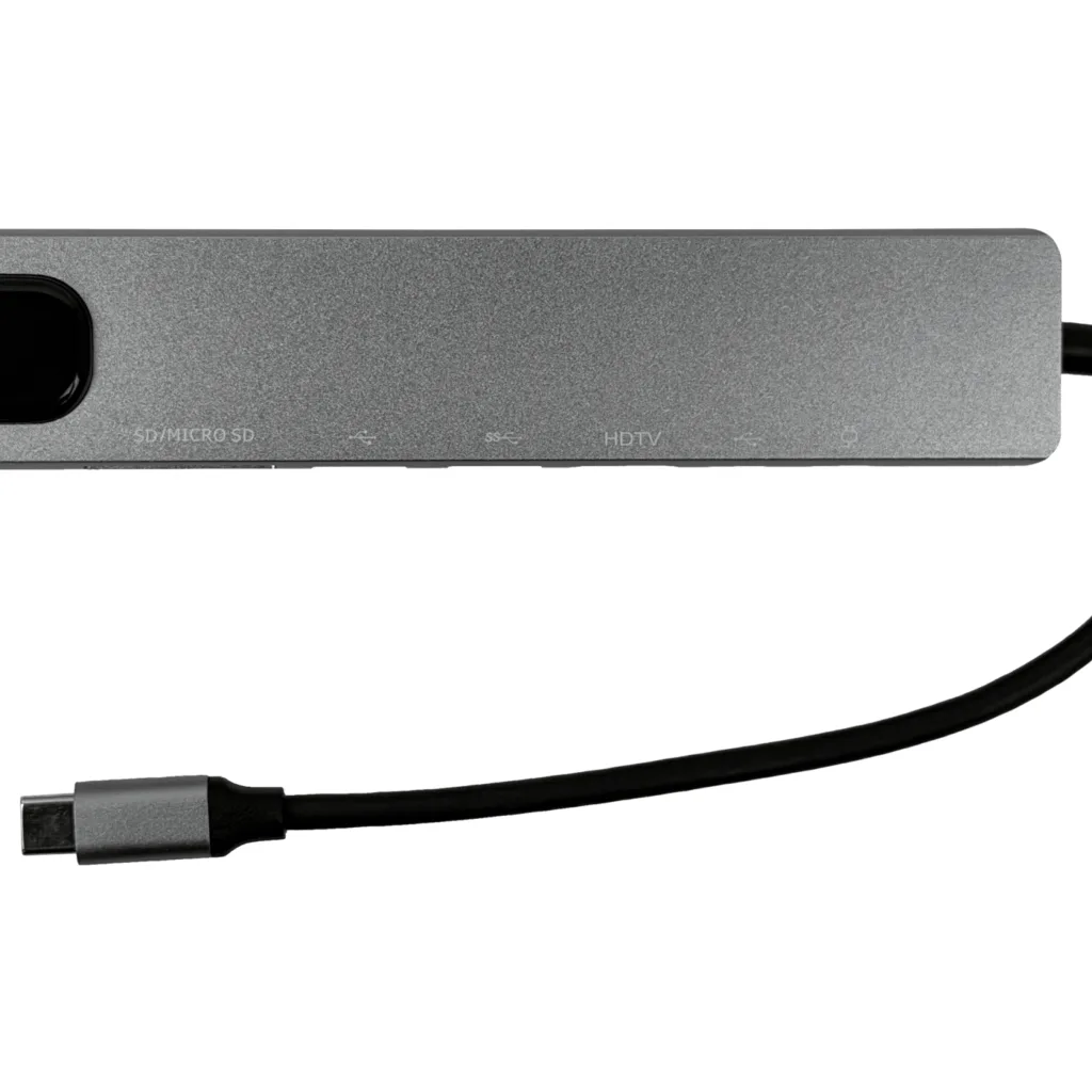 Imagen 1 de HUB USB-C a Puertos 2*USB-C HDMI USB-A SD/mSD RJ-45 10/100 Aluminio 