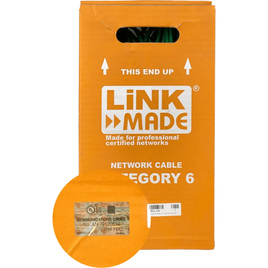 LINKMADE LSZH Verde CAT6 UTP 300mt Unifilar Cobre Caja Cable Taiwan
