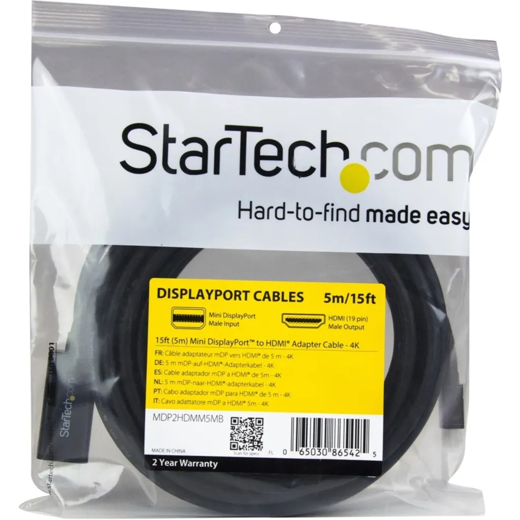 Imagen 3 de Cable Adaptador Mini DisplayPort a HDMI de 5m - 4K 30Hz