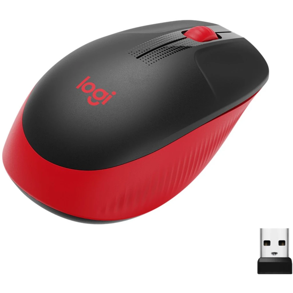 Imagen 6 de Mouse Inalámbrico Logitech M190 Óptico 1000dpi Ambidiestro 3 botones USB rojo