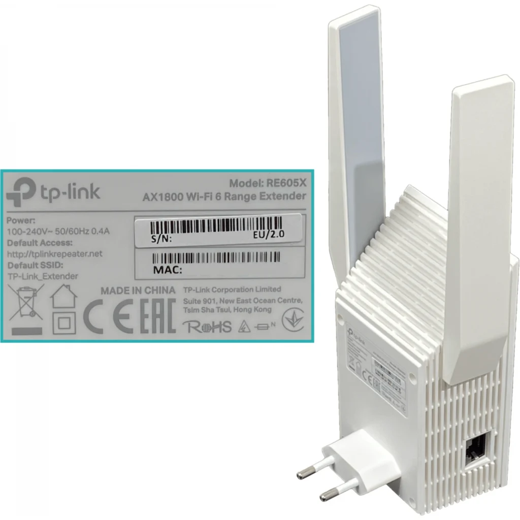 Imagen 4 de TP-Link RE605X - Extensor de rango Wi-Fi - 1GbE - Wi-Fi 6 - 2.4 GHz, 5 GHz - en pared