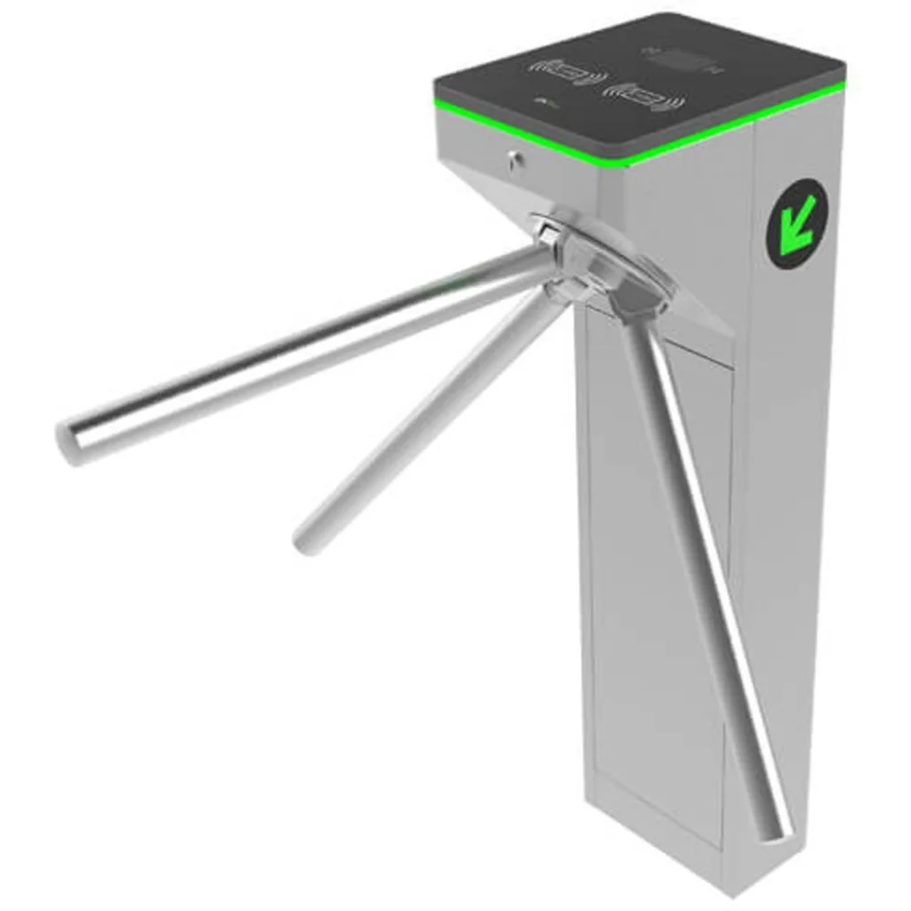 Torniquete Bidireccional ZKTeko, acero inoxidable y acrilico, brazo colapsable